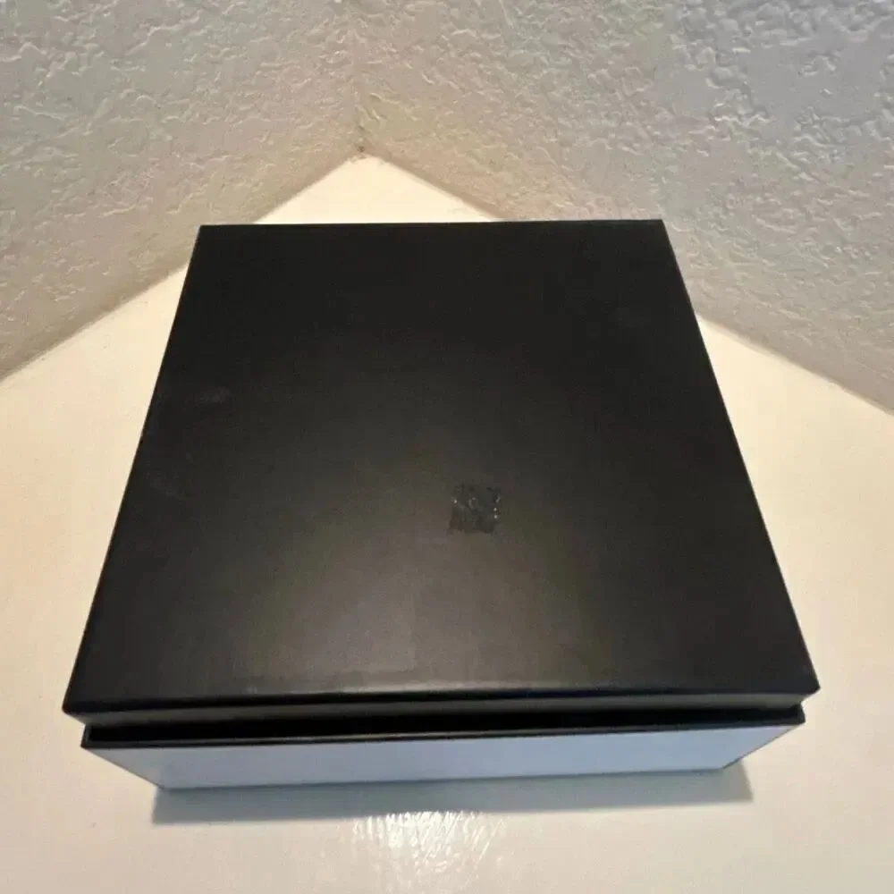 Chanel Square Box White Black Logo Luxury Decor Storage Display Giftbox 8.5x8.5